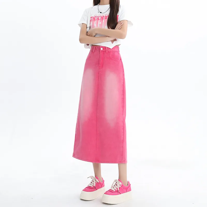 FOREVER 21 Denim Long Skirt Women's-20
