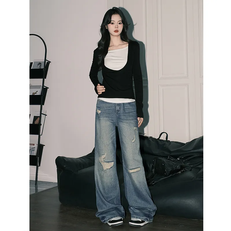FOREVER 21 Jeans Women's Washed Blue-1