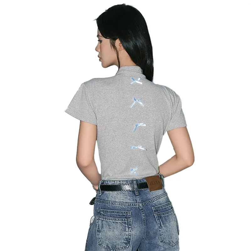 FOREVER 21 Set in Sleeve T Shirt Women's-4