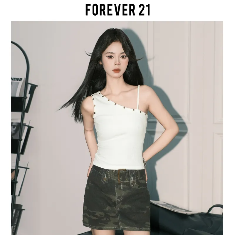 FOREVER 21 Tank Top Women's White-2