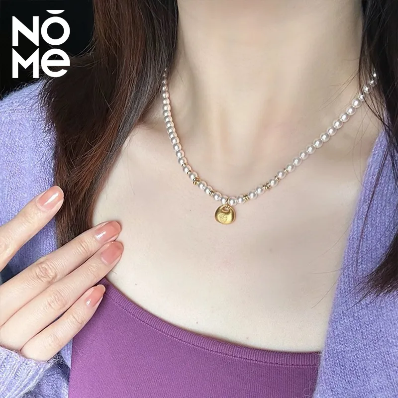 NOME Gold Plated Copper Necklaces Women's-5