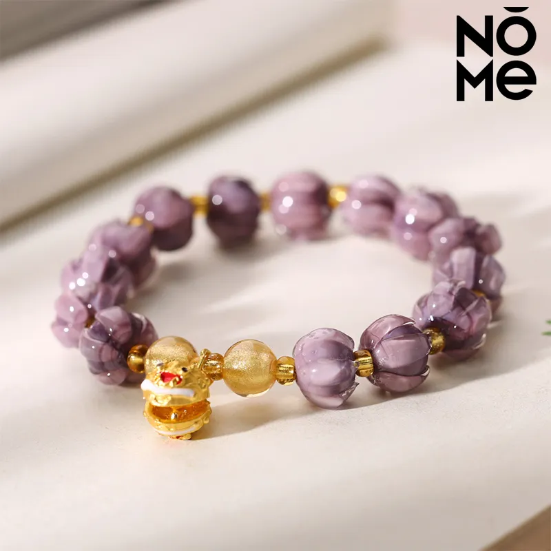 NOME Colored Glaze Jade Bracelets Unisex-1