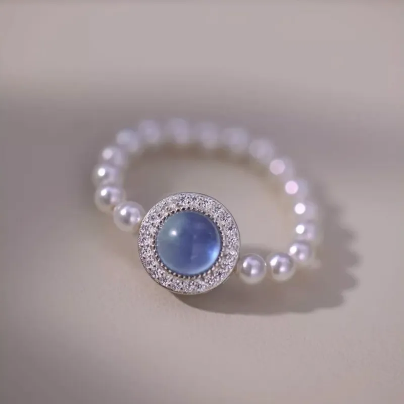 NOME Silver Plated Pearl Rings Women's-2