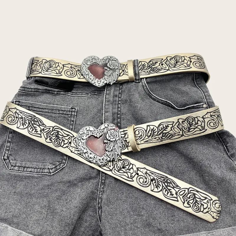 NOME Alloy Leather Belts Women's 3.5-1