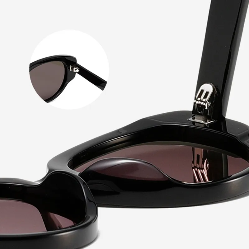NOME Plate And Metal Cat Eye Sunglasses Unisex-3