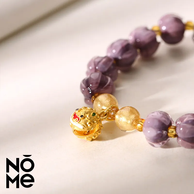 NOME Colored Glaze Jade Bracelets Unisex-3