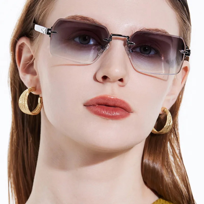 NOME Metal Rectangular Sunglasses Unisex-6