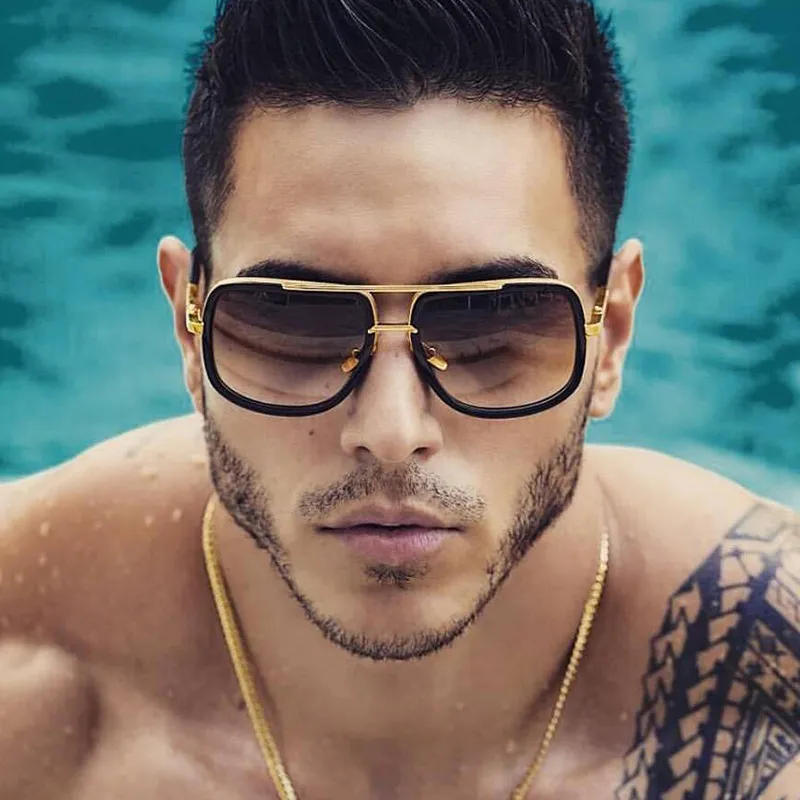 NOME Metal Square Sunglasses Unisex-5