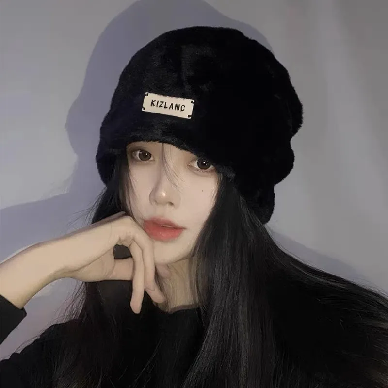 NOME Faux Rabbit Fur Hats & Caps Unisex-3