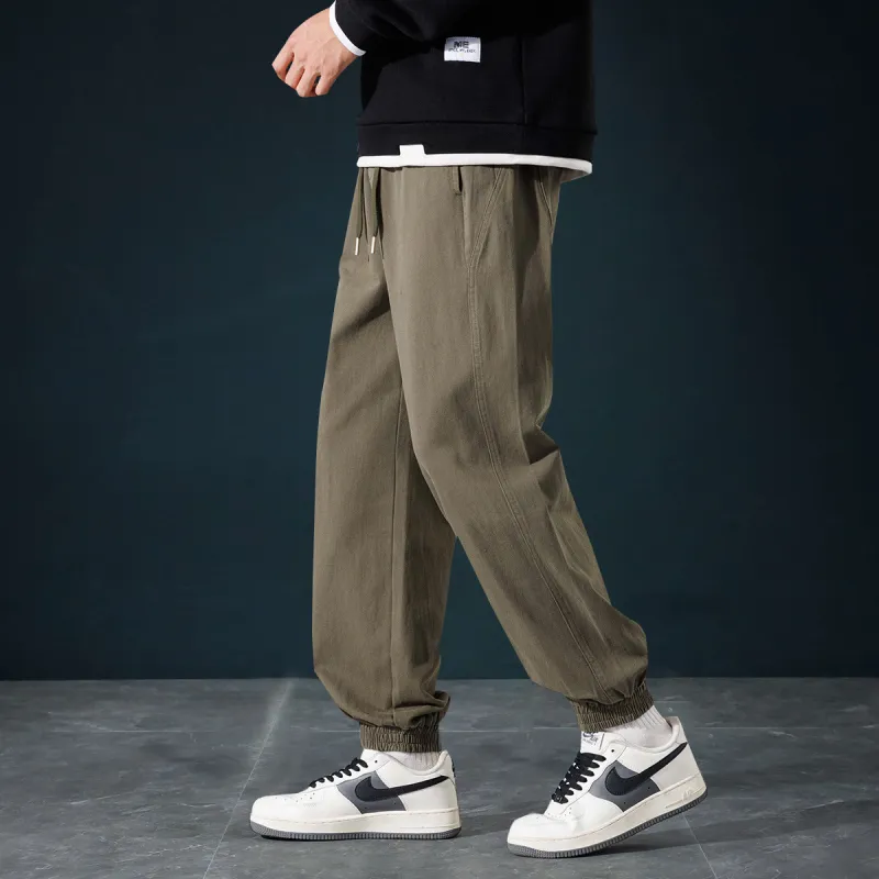 Tonlion Casual Pants Unisex Army Green-2