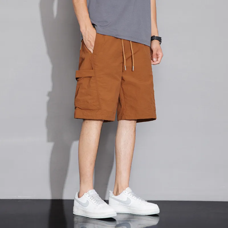 Tonlion Casual Shorts Men's Brick Red-6