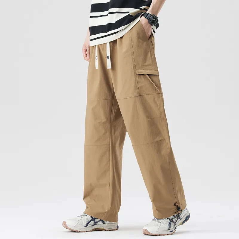 Tonlion Casual Pants Unisex Dark Khaki-6