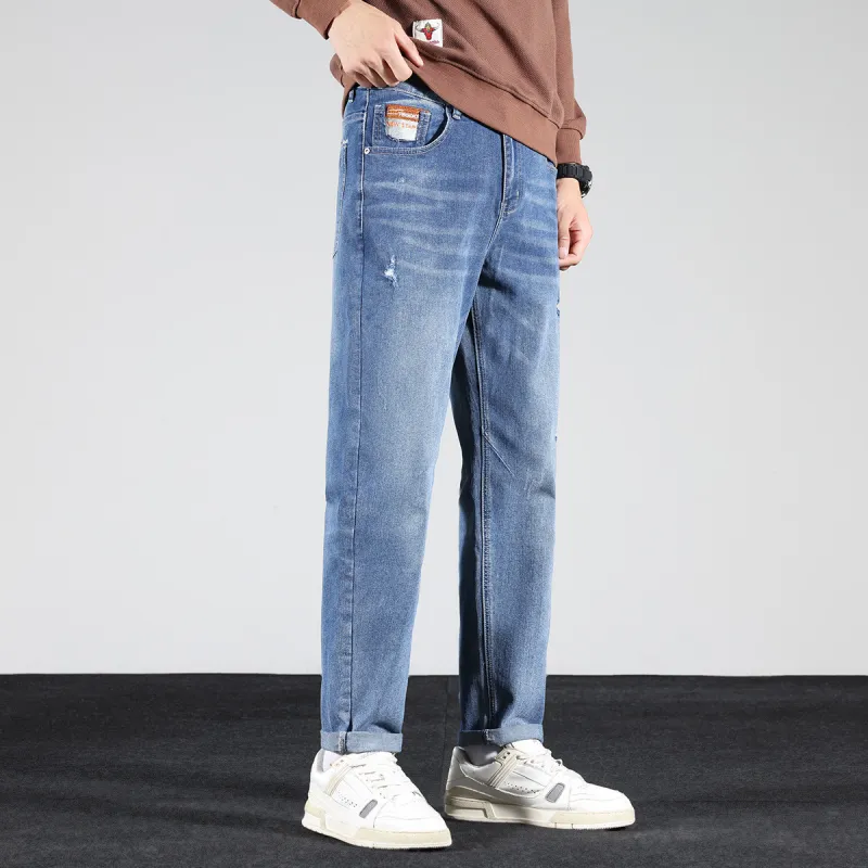 Tonlion Jeans Unisex Light Aqua Blue-4