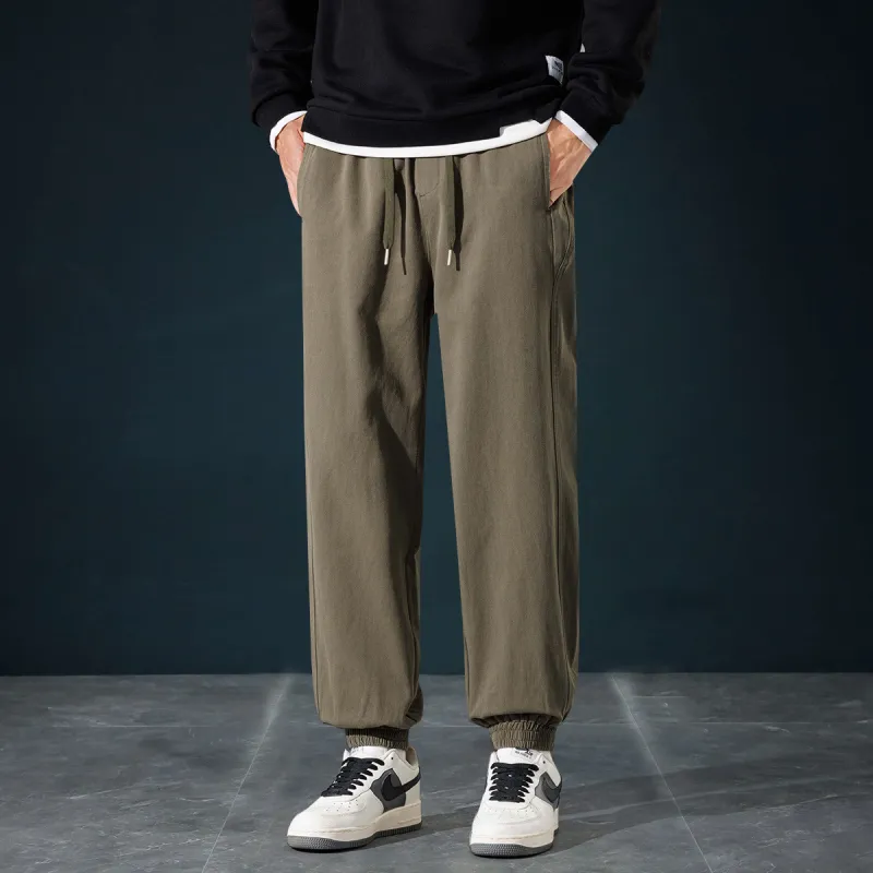 Tonlion Casual Pants Unisex Army Green-3
