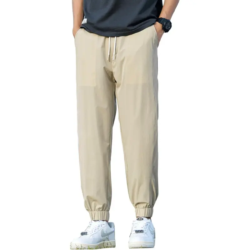 Tonlion Casual Pants Unisex Light Khaki-1