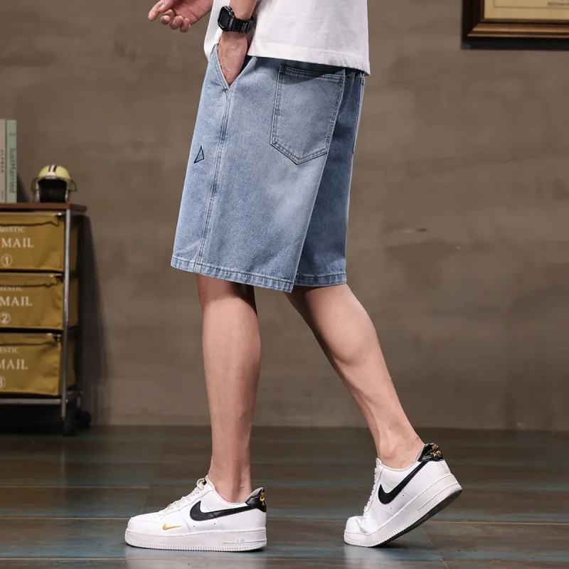 Tonlion Denim Shorts Men's Light Blue-6