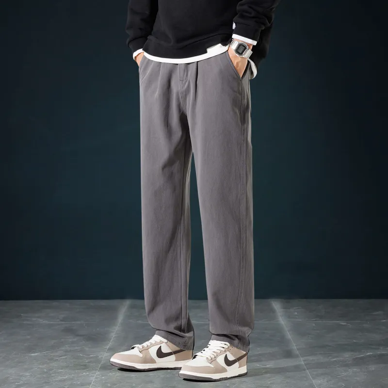 Tonlion Casual Pants Unisex Dark Gray-5