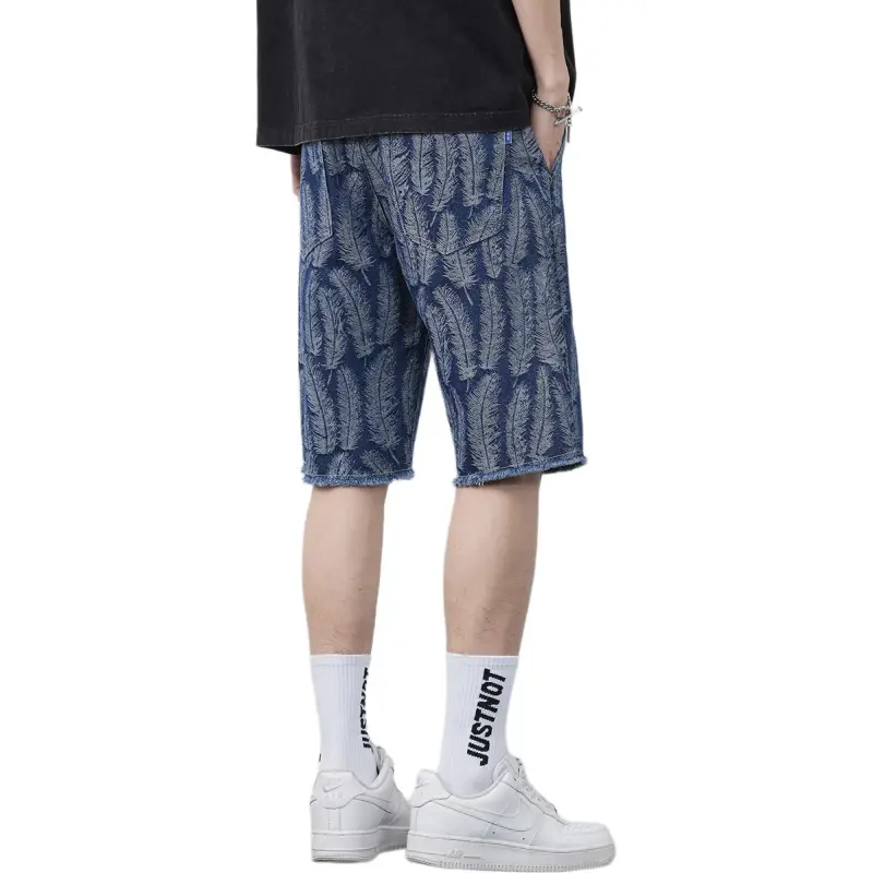 Tonlion Denim Shorts Men Blue Tone-1