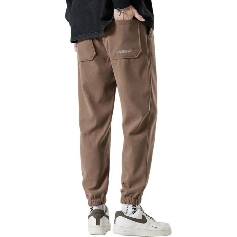 Tonlion Casual Pants Unisex Khaki-3