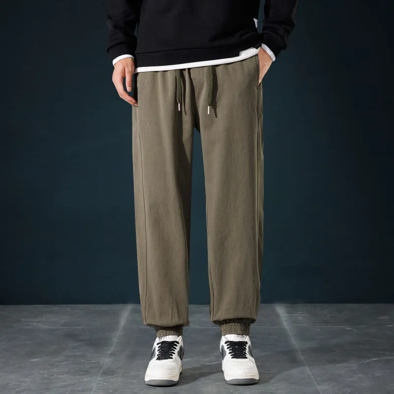 Tonlion Casual Pants Unisex Army Green-4