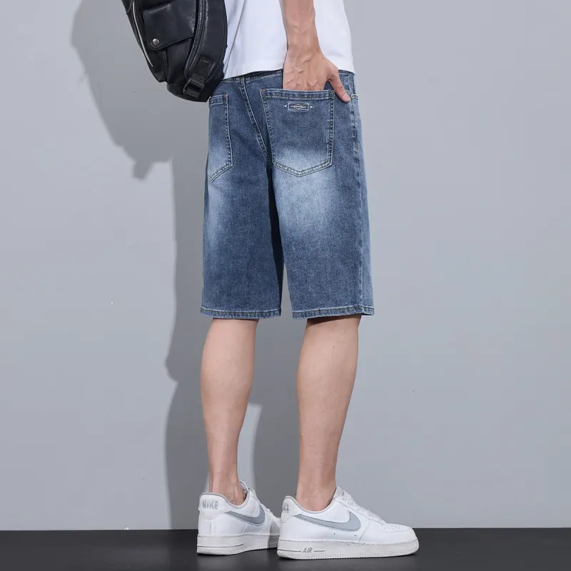 Tonlion Denim Shorts Unisex Dark Blue-5