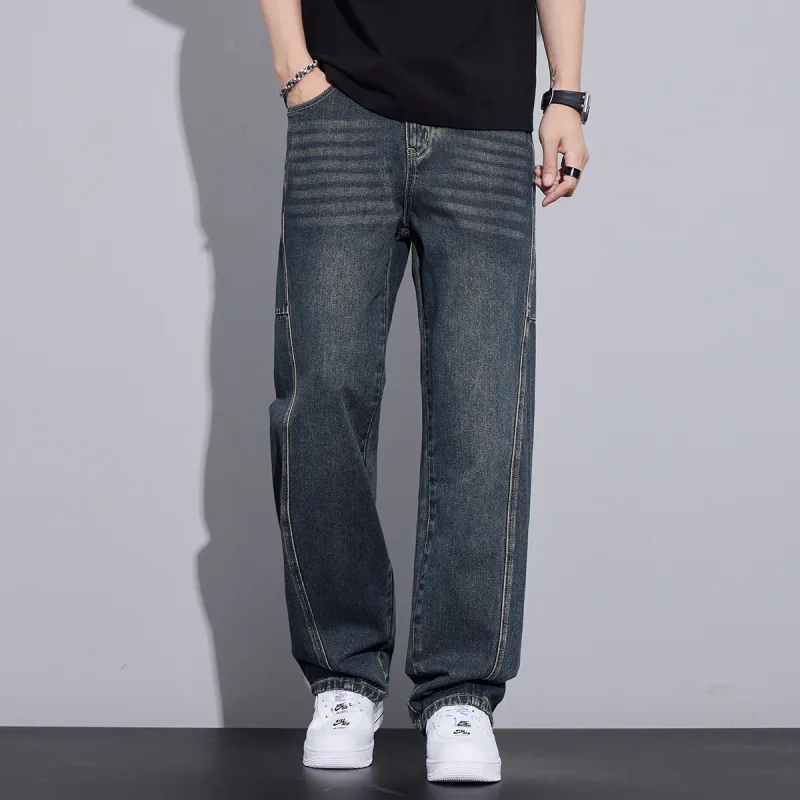 Tonlion Jeans Unisex Vintage Blue-4