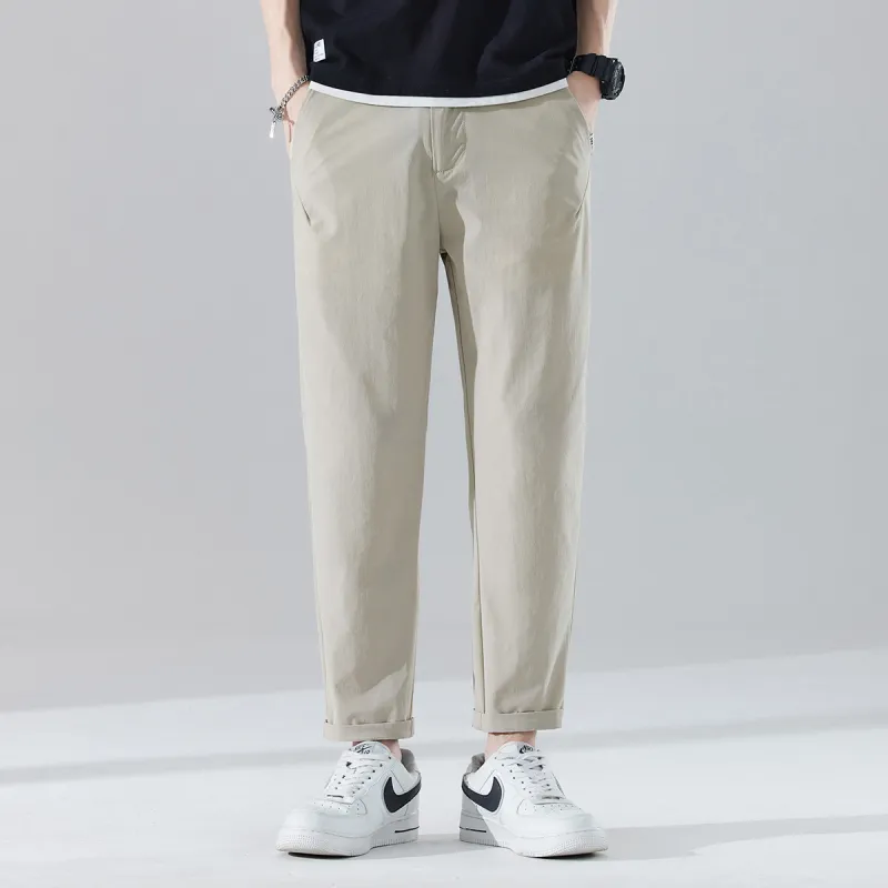Tonlion Casual Pants Unisex Khaki-4