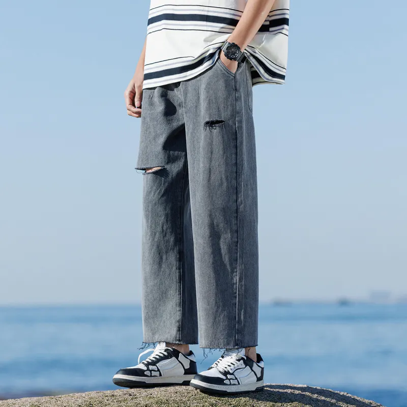 Tonlion Jeans Unisex Black Gray Color-5