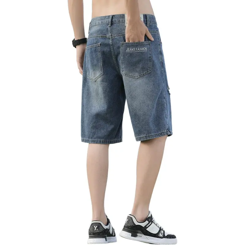 Tonlion Denim Shorts Unisex Light Blue-1