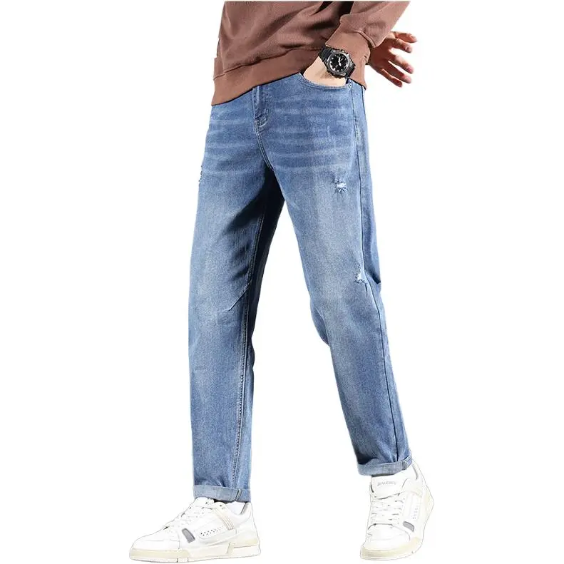 Tonlion Jeans Unisex Light Aqua Blue-3