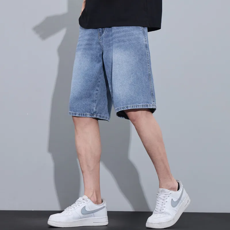 Tonlion Denim Shorts Unisex Light Blue-2