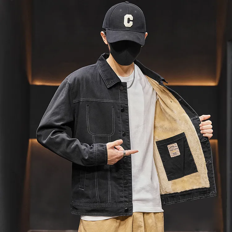 Tonlion Denim Jackets Unisex-5