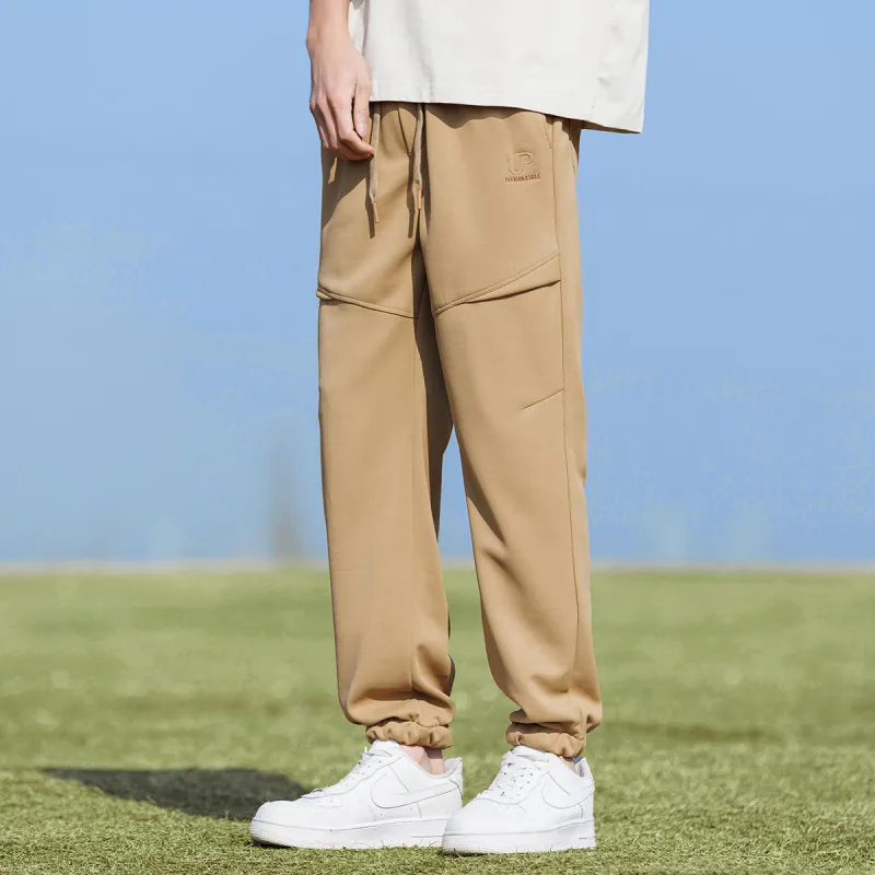 Tonlion Casual Pants Unisex Khaki-3