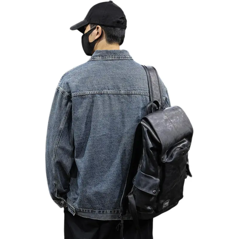 Tonlion Denim Jacket Unisex Vintage Blue-2