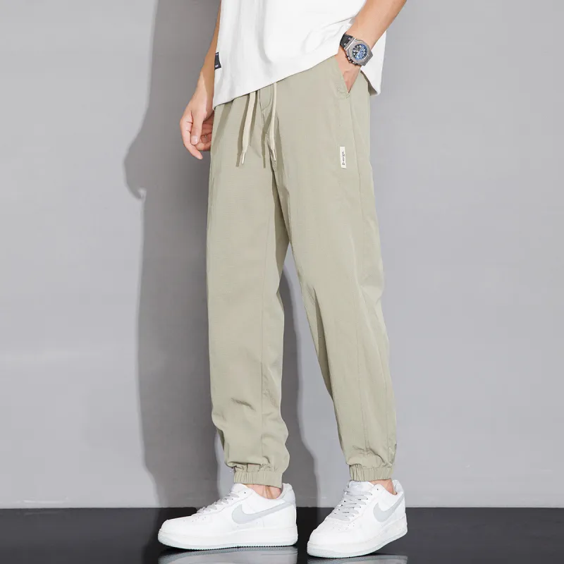 Tonlion Casual Pants Unisex Army Green-5