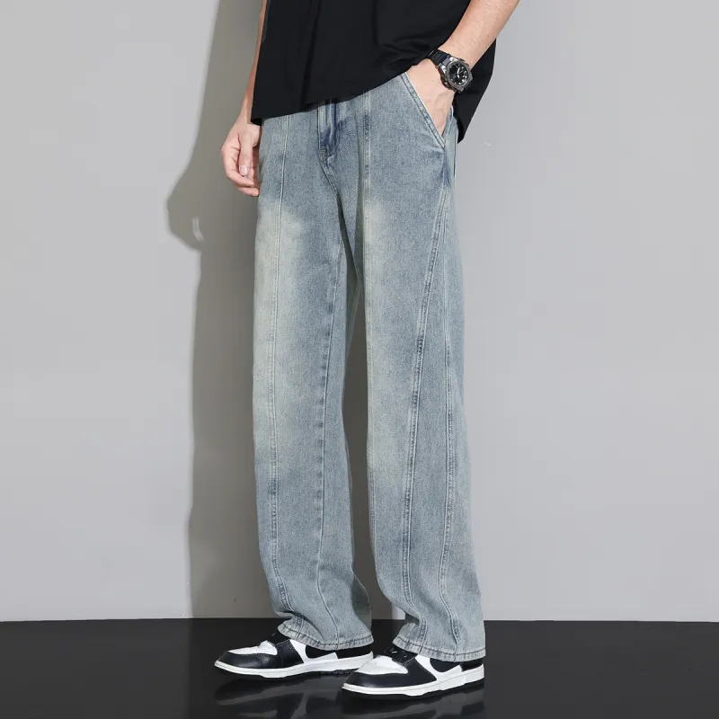 Tonlion Jeans Men Vintage Blue-2