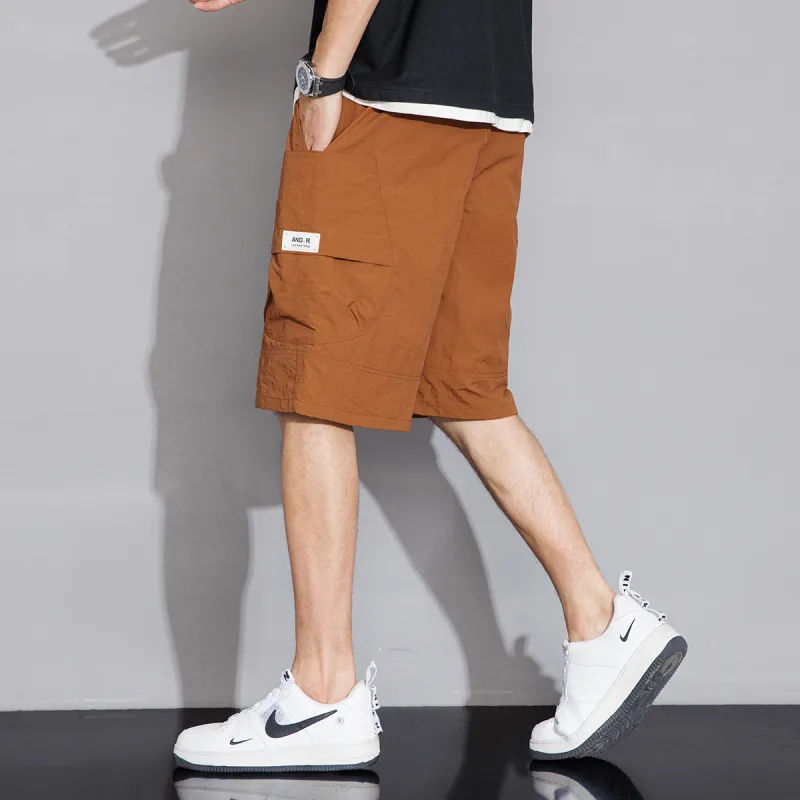 Tonlion Casual Shorts Men's Brick Red-7