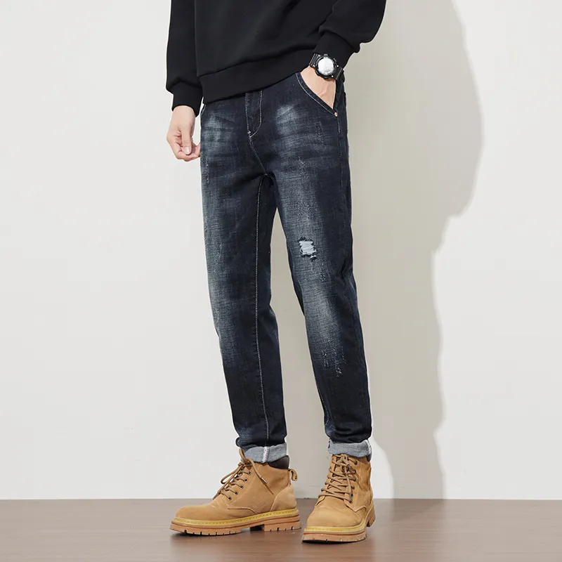 Tonlion Jeans Unisex Blue Black-6
