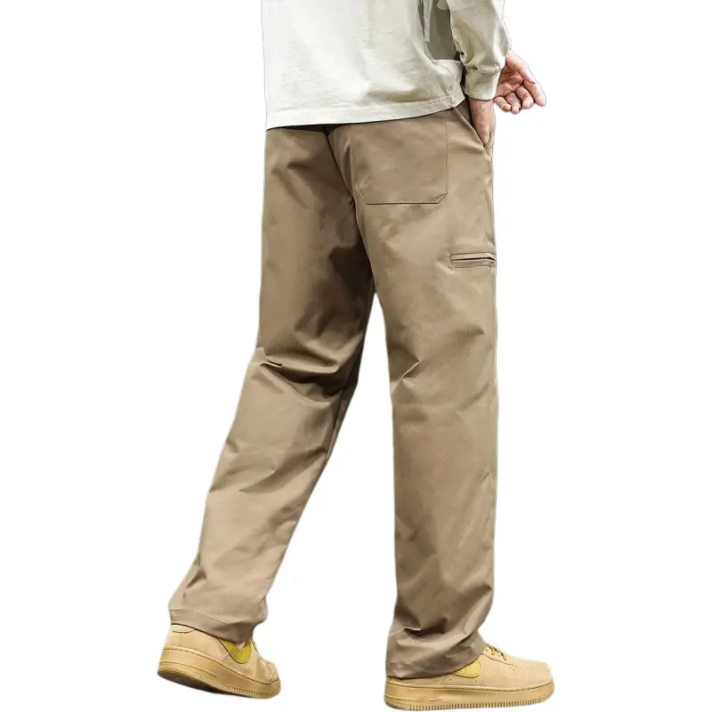 Tonlion Casual Pants Unisex Dark Khaki-1