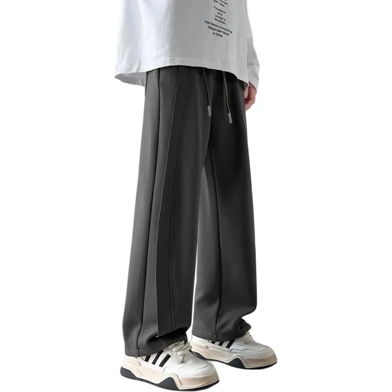 Tonlion Casual Pants Unisex Medium Gray-3
