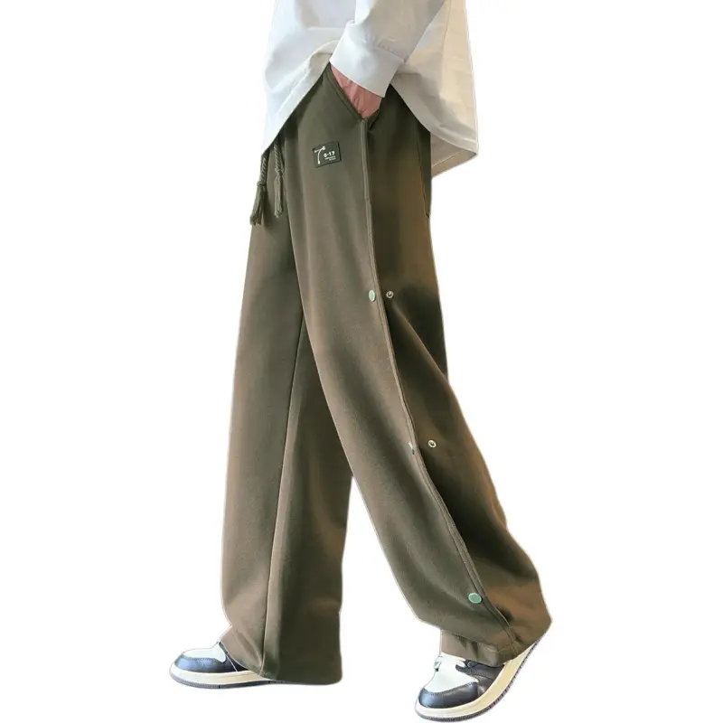 Tonlion Casual Pants Unisex Grass Green-1