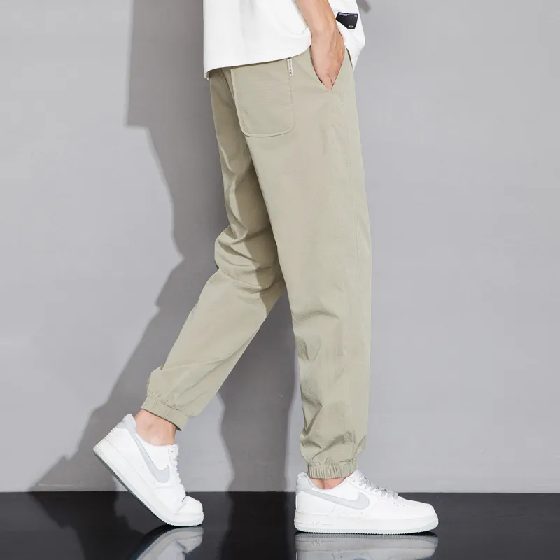 Tonlion Casual Pants Unisex Army Green-4