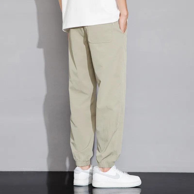 Tonlion Casual Pants Unisex Army Green-3