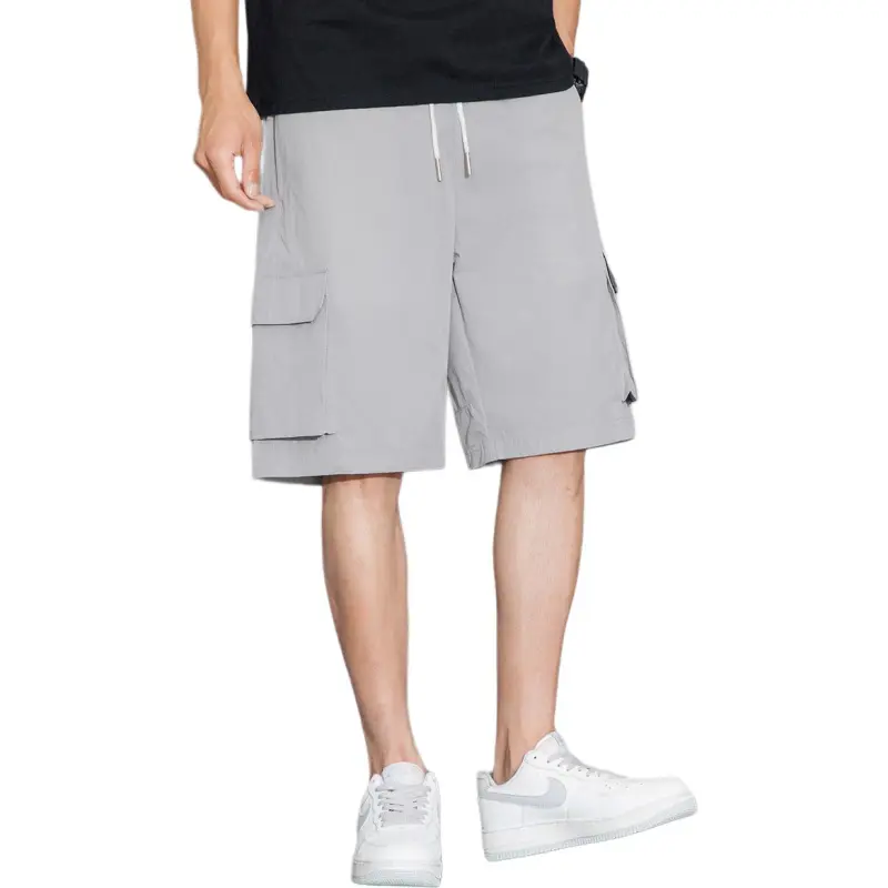 Tonlion Casual Shorts Unisex Light Gray-2