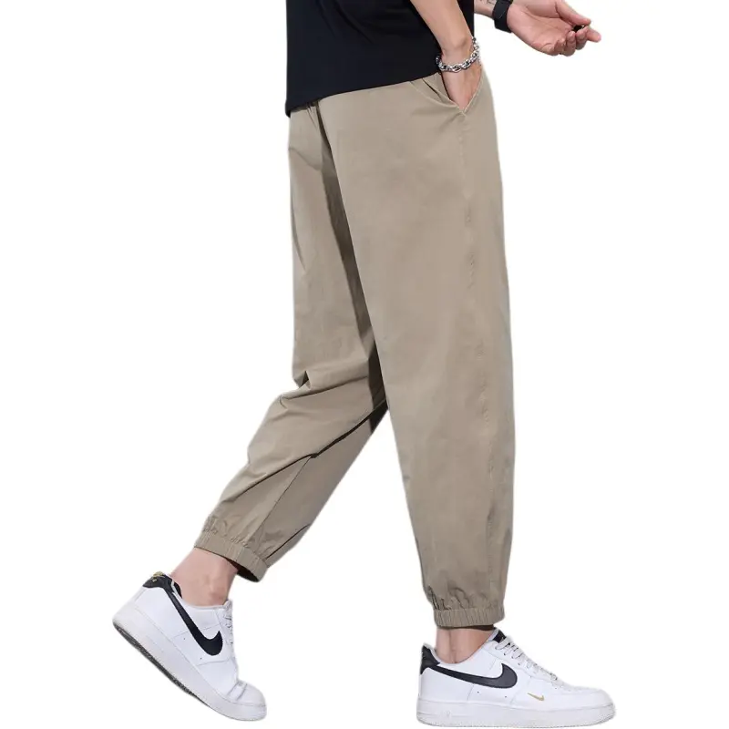 Tonlion Casual Pants Unisex Khaki-1