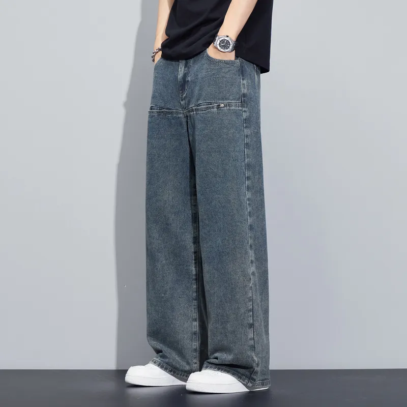 Tonlion Jeans Unisex Vintage Blue-5