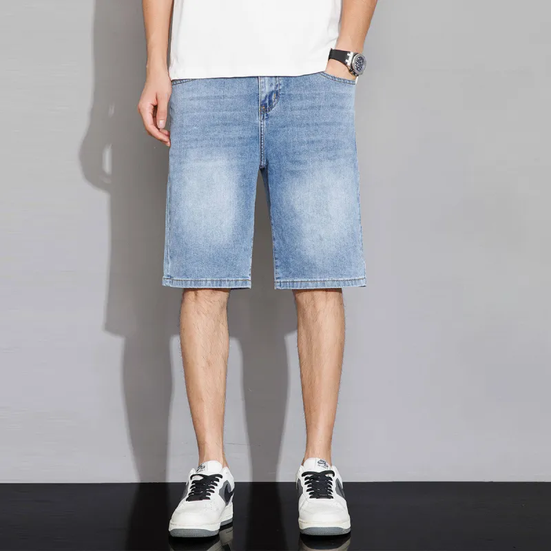 Tonlion Denim Shorts Men's Light Blue-9