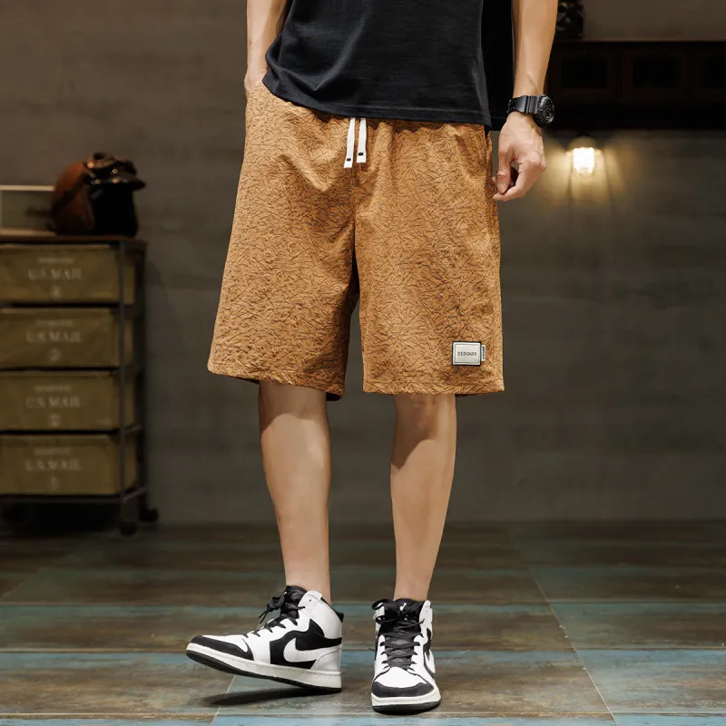Tonlion Casual Shorts Men's Brick Red-5