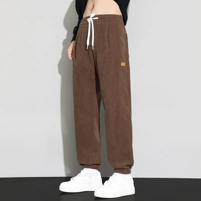 Tonlion Casual Pants Unisex Camel-4