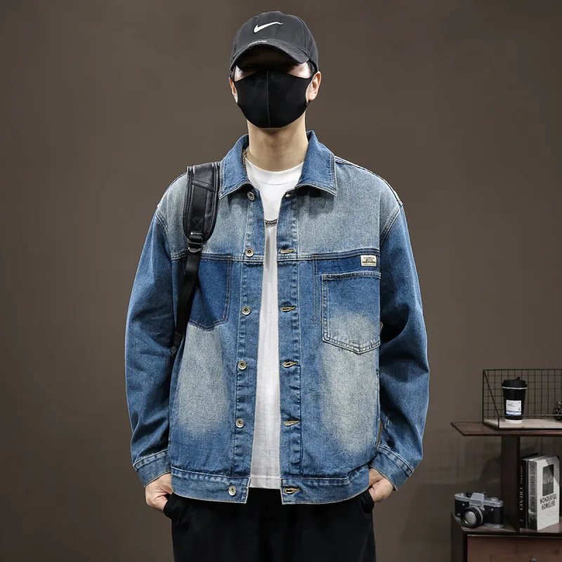 Tonlion Denim Jacket Unisex Medium Blue-4